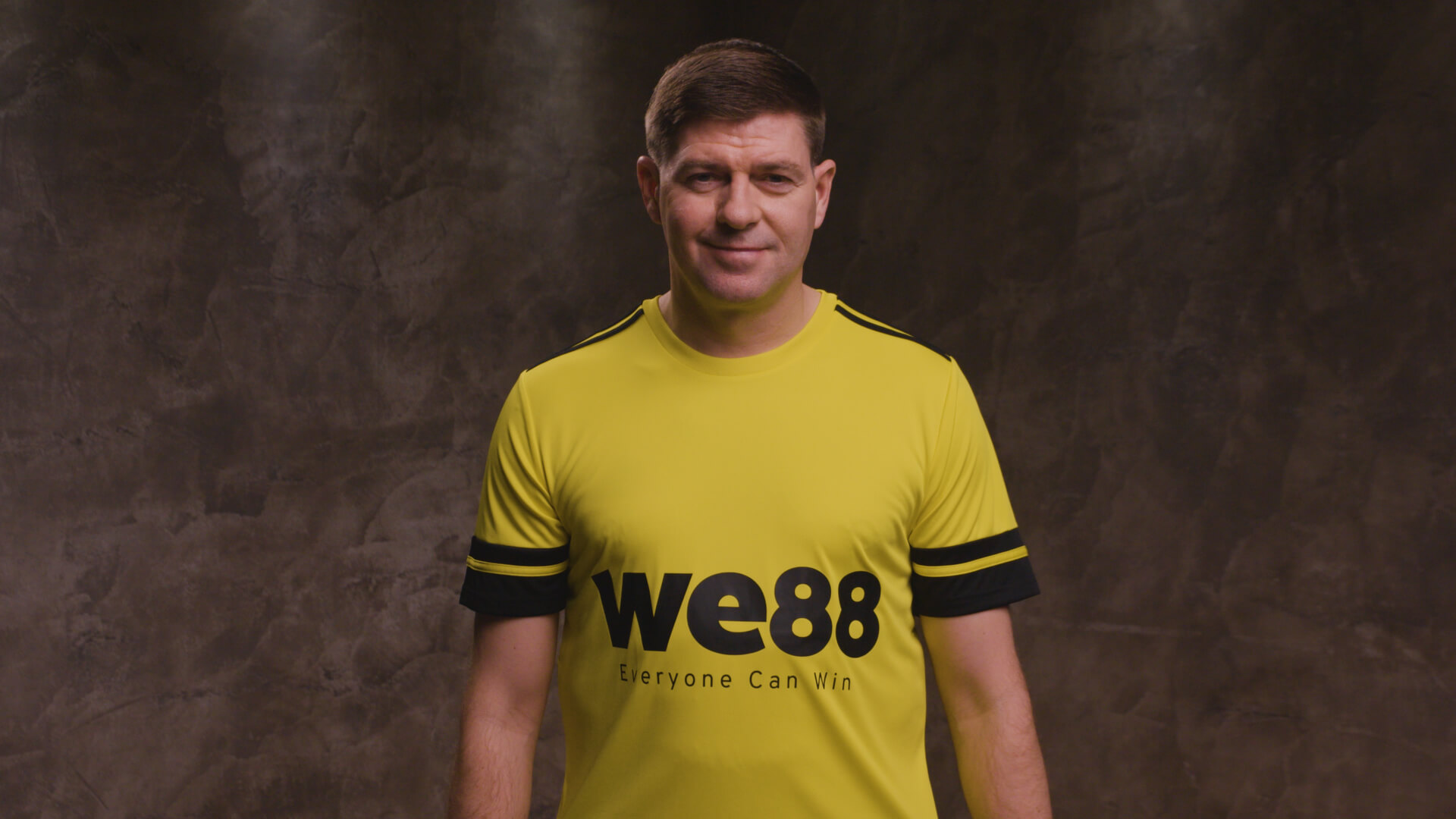 WE88 26/27 Global Brand Ambassador Steven Gerrard posing for a confident portrait during his official studio photoshoot